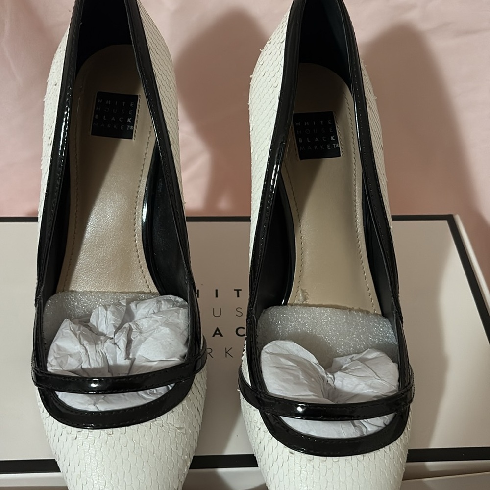 White House Black Market Two-Tone Heels - Picture 9 of 11